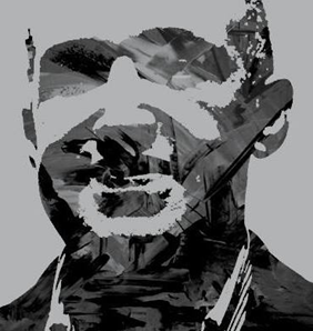 Portrait artistique en noir et blanc d’Abdelouahed Ziani